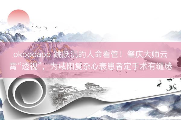 okoooapp 跳跃沉的人命看管!肇庆大师云霄“透视”,为咸阳复杂心衰患者定手术有缱绻