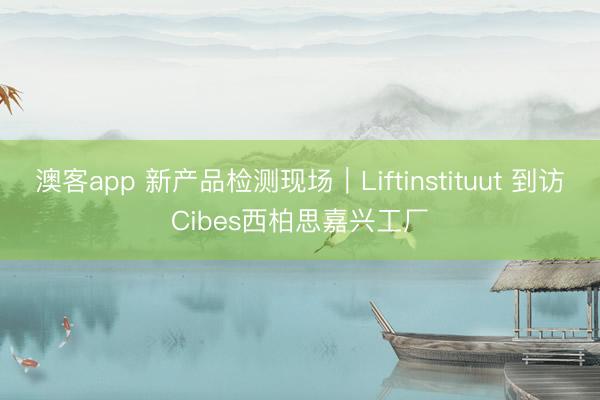 澳客app 新产品检测现场｜Liftinstituut 到访Cibes西柏思嘉兴工厂