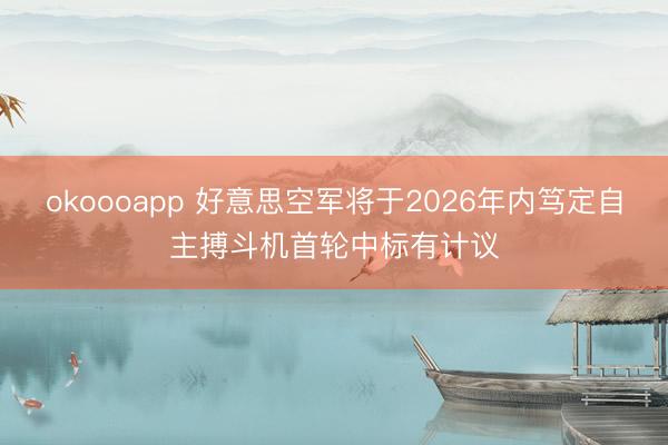 okoooapp 好意思空军将于2026年内笃定自主搏斗机首轮中标有计议
